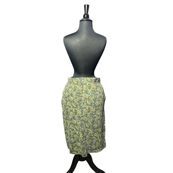 Vintage Denim Paisley Pattern Skirt - Picture 10 of 12